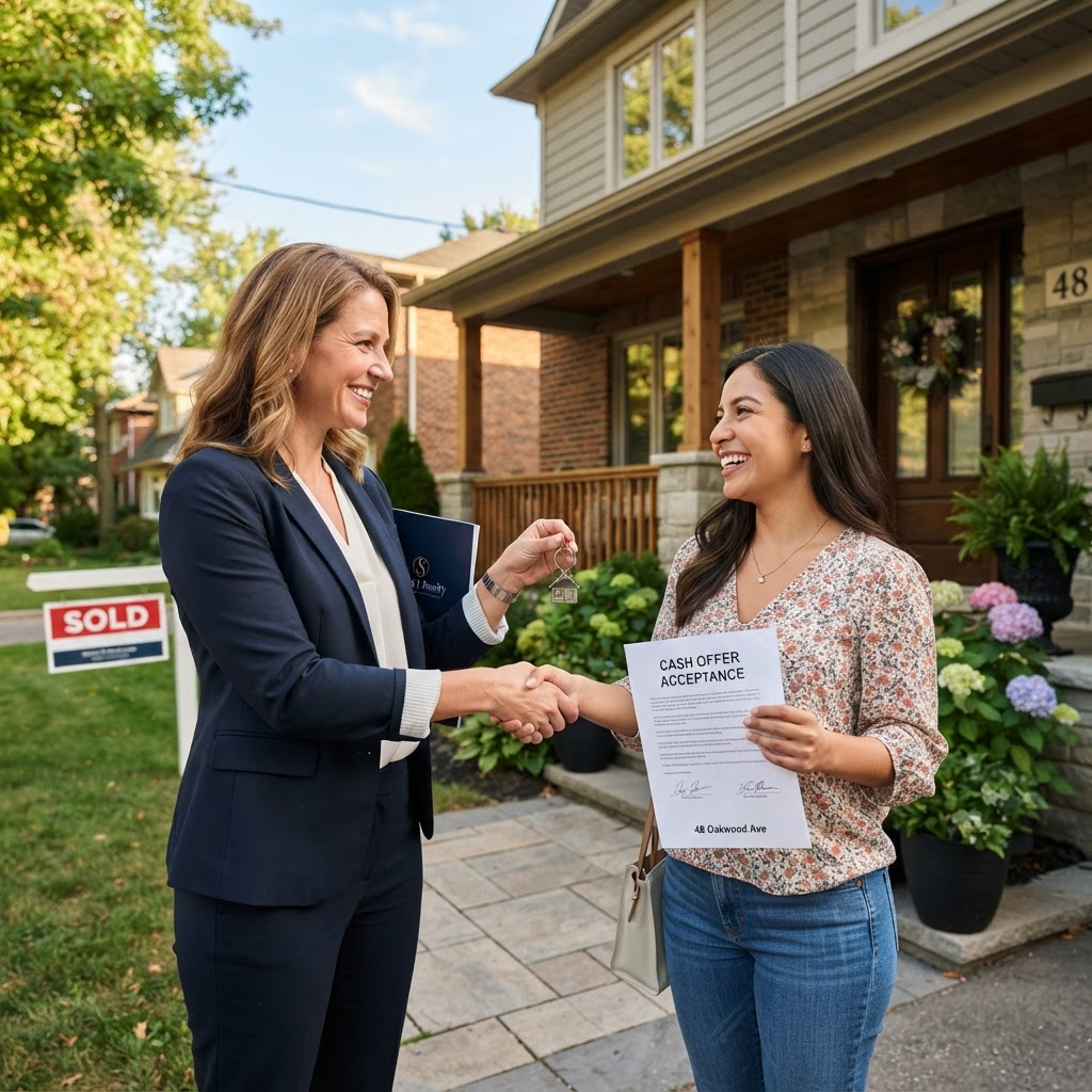 Homeowner receiving a cash offer